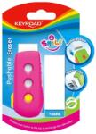 Keyroad Radír, PVC mentes 2 db/bliszter Keyroad Smile Eraser vegyes színek - suplix