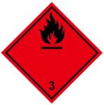  Információs címke, papír Gyúlékony gázok 3.1 10cmx10cm 300db/tekercs - suplix