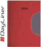 Dayliner Határidőnapló Memphis B5 heti, fehér lapokkal piros-szürke Dayliner 2026 - suplix