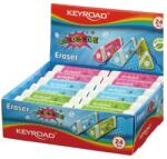 Keyroad Radír, PVC mentes 24 db/display Keyroad Kaleidoscope vegyes színek - suplix
