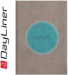 Dayliner Határidőnapló Central A5 napi, fehér lapokkal szürke - türkiz Dayliner 2026