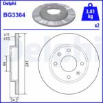 DELPHI féktárcsa DELPHI BG3364 (BG3364)