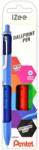 Pentel Golyóstoll nyomógombos 0, 35mm, Pentel iZee 4 db-os kék, piros, fekete, zöld - suplix