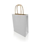 H-green Sodrottfüles papírtáska 185x240mm 80mm talp S méret 250 db/doboz, fehér - suplix