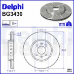 DELPHI féktárcsa DELPHI BG3430 (BG3430)