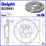 DELPHI féktárcsa DELPHI BG9891 (BG9891)