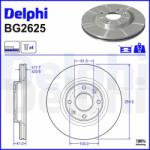 DELPHI féktárcsa DELPHI BG2625 (BG2625)
