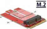 Delock Mini PCIe adapter - M. 2 aljzat E nyílással v2 (63909)