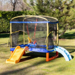 Chipolino Playground Trambulin 200 cm csúszdával, létrával - blue - aprotalpak