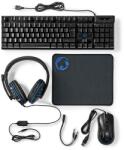 Nedis - 5in1 gaming set - keyboard, headphones, mouse and mouse pad, black, AZERTY