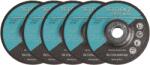 DETOOLZ Set 5 discuri abrazive polizat otel, 125x6x22.2mm, DeToolz, DZ-C294-S005-G01 (DZ-C294-S005-G01) Disc de taiere
