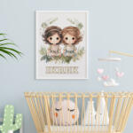 csucsajandek Horoszkópos falikép - Ikrek ( Lányok ) (CSW196876)