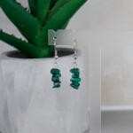 csucsajandek Malachit törmelékes fülbevaló (CSW389483)