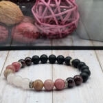 csucsajandek Rodonit és Rózsakvarc karkötő (CSW418738)