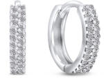 Brilio Silver Cercei sclipitori rotunzi din argint cu zirconii EA502W