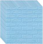 NEXTLY 10 x 3D NEXTLY öntapadós tapéta készlet, falra vagy mennyezetre, vízálló, állítható, erős ragasztó, könnyen felszerelhető, lefedett terület 5, 3 nm, 70x77 cm, modern design, kék, 80-as kód (s10tpt80ma