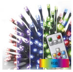  LED karácsonyi fényfüzér, 10 m, kültéri és beltéri, RGB, távirányító, programok, időzítő