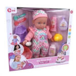 Man Yuk Toys Interaktív játékbaba overálban, kiegészítőkkel - 35 cm (WZB104-9) (WZB104-9)