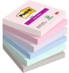 3M Notite adezive Post-it Super Sticky, 6 buc/pachet, 76 x 76 mm, 540 file, diverse culori, 3M 654-6SS-SOUL