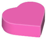 LEGO® Alkatrészek (Pick a Brick) Sötétrózsaszín 1x1 Szív Alakú Csempe 6256130 (6256130)