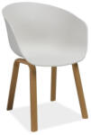 SIGNAL MEBLE Ego Modern PP Műanyag Szék Fehér Tölgy Vázzal