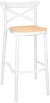 King Home Country Rattan Bárszék Fehér