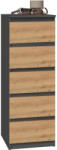 Nidilio W5 Komód - Antracit/Tölgy