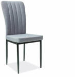 SIGNAL MEBLE H733 Gandar Bordázott Szürke Szövet Étkezőszék Fekete Fémvázas