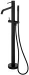 Kronenbach Set baterie cadă-duș Kronenbach Lima 2.0 Black 100.1162SMKB, element de fixare pe podea Kronenbach Aqa 2.0 23491004KB (1001162SMKBSet)