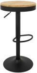 King Home Volt Állítható Bárszék Tölgy Fekete
