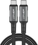 ACEFAST Cablu de Alimentare audio-video USB-C la USB-C, 40Gb/s, 4K, 5A, 240W, PD3.1, USB4, 1m - (C1-09) - Gray / Black (KF2349246) - vexio