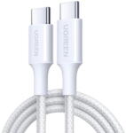 UGREEN Cablu de Date USB-C la USB-C, 3A, 60W, 1m - L501 (35218) - White (KF2349291) - vexio