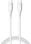Lito Cablu de Date cu Mufe USB-C 60W, 1m - Lito (LD03) - White (KF2355185) - vexio