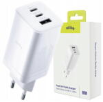 Allity Incarcator de retea ATC-01-65WACC GaN PD QC 2x USB-C 1x USB-A 65W Alb - vexio
