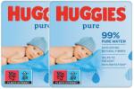 Huggies Pure nedves törlőkendő, 2x168db, illatmentes