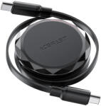 ACEFAST C13-03 Type-C-Type-C Visszahúzható Kábel 60W 80 cm-Fekete