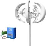  Szélenergia generátor, kimenet, függőleges tengelyes kialakítás, üvegszálas lapátok, LCD vezérlővel, 5000 W, 48 V