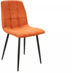 SIGNAL MEBLE Mila Kordbársony Étkezőszék Fahéjbarna Kárpittal Fekete Fémvázas