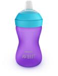 Philips Philips Avent, cana cu tetina moale, rezistenta la muscaturi, 9 luni+, violet, 300 ml, SCF802/02