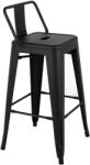 King Home Tower Back 66 Fém Bárszék Fekete