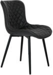 King Home Greg Steppelt PU Bőr Étkezőszék Fekete