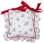 Clayre & Eef Párnahuzat Kötős 40X40cm, Pamut, Holly Christmas