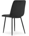  Skandináv Bársony Szék - Fekete - 43x51x90 cm