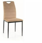 SIGNAL MEBLE Rip Velvet Bézs Bársony Étkezőszék Fekete Fémvázzal