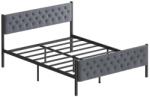 ASIR GROUP KAROM fém kétszemélyes ágy 120x200 cm, szürke, teherbírás 120 kg 837WST1151 (AS3242)