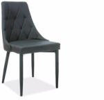 SIGNAL MEBLE Trix B Velvet Steppelt Étkezőszék Fekete Bársony