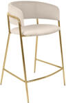 King Home Delta 65 Bárszék Bézs Bársony Arany Vázzal