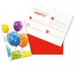 Procos Csillogó lufi mintájú party meghívó csomag - 6 db-os (88153) - jatekbolt