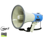 Thunder Germany MGX-60USB+Li megafon, hangosbeszélő 60W - beszéd, sziréna, MP3, AUX (+ AKKUMULÁTOR)