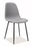 SIGNAL MEBLE Fox Modern Szövet Étkezőszék Szürke Fekete Vázzal